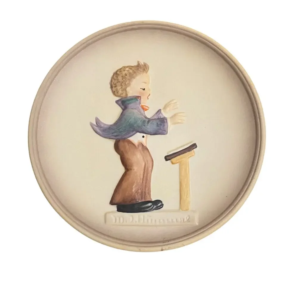 Goebel Vintage Mini Porcelain Plate 1984-1987 “Little Music Makers”  Conductor